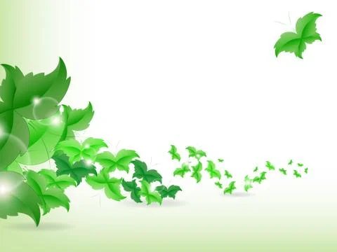 Environmental background with leaf butterflies. 스톡 일러스트