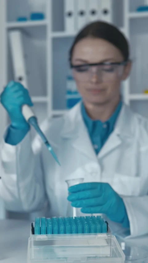 An environmental biologist studies the interaction of living organisms with the Video stock 266563529