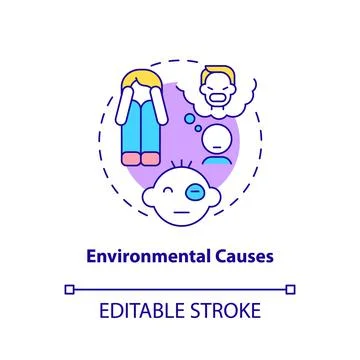 Environmental causes concept icon Illustrazione stock