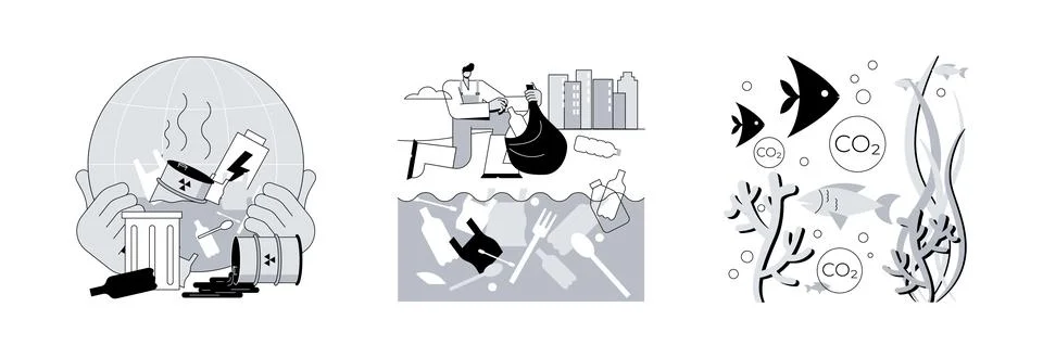 Environmental change abstract concept vector illustrations. 스톡 일러스트