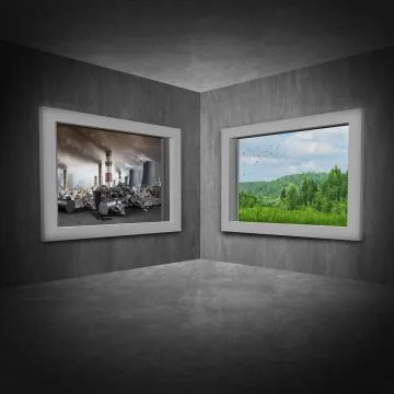 Environmental Change Concept 库存插图