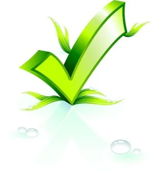 Environmental ckeck mark Stock Illustration