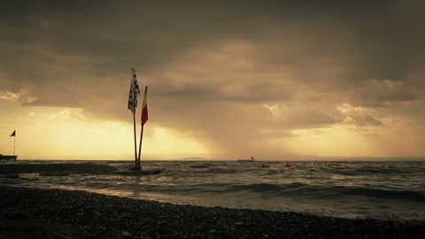 Environmental clean beach Stock Footage 72740782