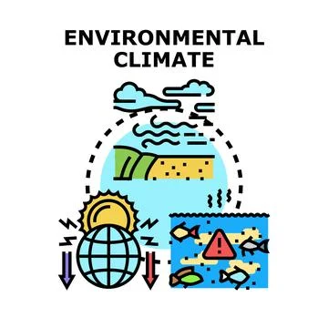 Environmental climate change affecting planet nature Stock Illustration