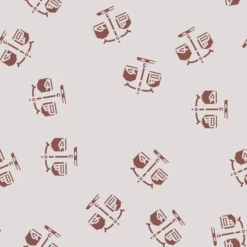 Environmental compliance glyph vector seamless pattern Stock Illustration