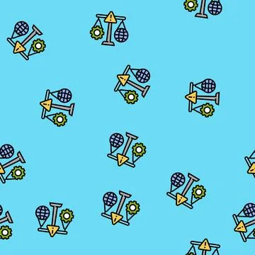 Environmental compliance vector seamless pattern Stock Illustration
