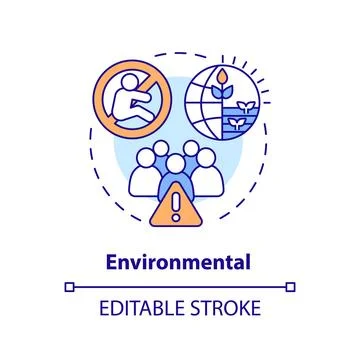 Environmental concept icon Stock Illustration