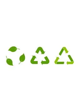 The Environmental Concept of Reduce Reuse and Recycle for Green Living Stock Illustration