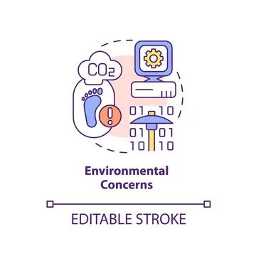 Environmental concerns concept icon Stock Illustration