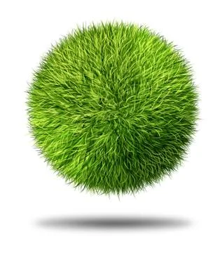 Environmental conservation grass ball Stock Illustration