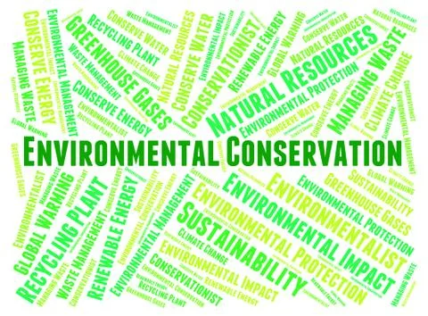Environmental Conservation Indicates Earth Day And Conserve Illustrazione stock