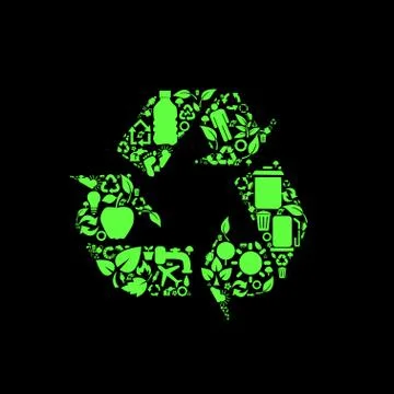 Environmental conservation symbols Stock Illustration