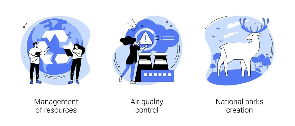 Environmental control abstract concept vector illustrations. Stock Illustration