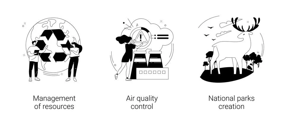 Environmental control abstract concept vector illustrations. Stock Illustration