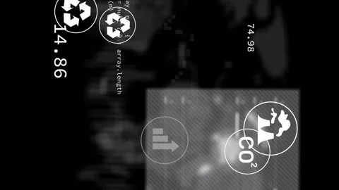 Environmental data and coding elements overlaying world map and graphs animation Stock Footage 313447377