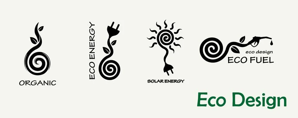 Environmental design. A set of templates for creating logos, emblems on the Stock Illustration