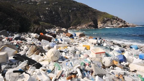 Environmental destruction from plastic waste causes climate change, Stock Footage 127861309
