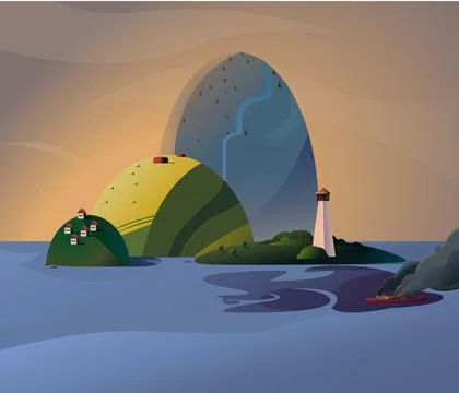 An environmental disaster. Stock Illustration