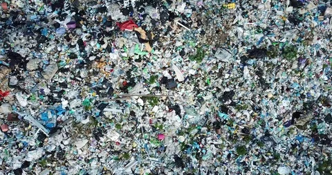 Environmental disaster of plastic rubbish Stock Footage 112428561