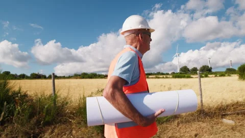 Environmental Engineer Going To Work In The Countryside Stock Footage 265013371
