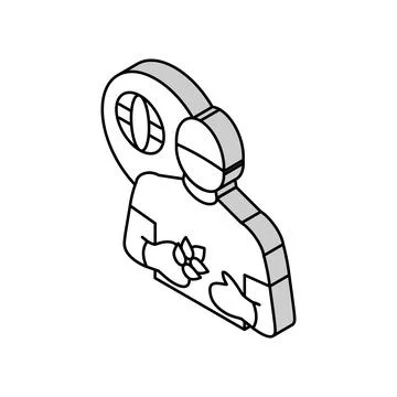 Environmental engineer worker isometric icon vector illustration Illustrazione stock