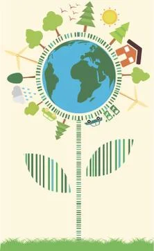 Environmental flower Stock Illustration