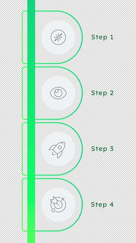 Environmental friendly program semi circle line icons infographic animation Vídeos de archivo 342241653