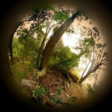 Environmental harm, looking in through a hole Stock Photos