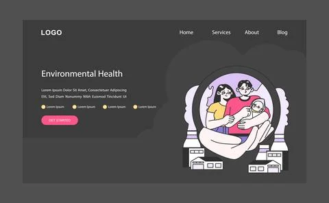 Environmental Health concept. Flat vector illustration. Stock Illustration