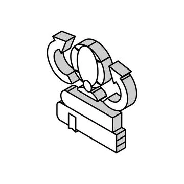 Environmental history isometric icon vector illustration 스톡 일러스트