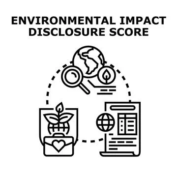 Environmental impact disclosure score concept illustration Stock Illustration