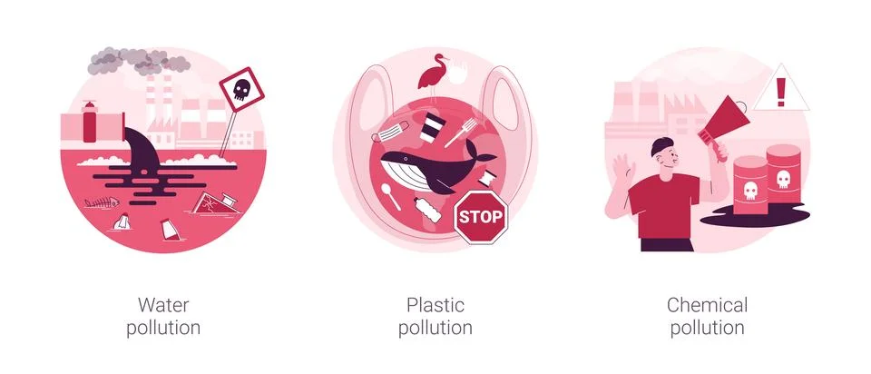 Environmental issue abstract concept vector illustrations. Stock Illustration