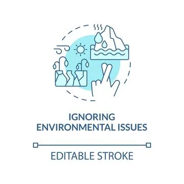 Environmental issue blue concept icon イラスト素材