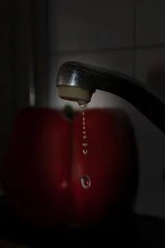 Environmental issue: Drops falling down Foto stock