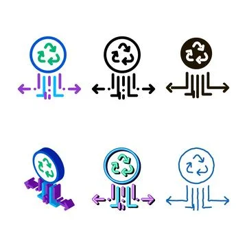 Environmental labeling popularity icon vector outline styles Stock Illustration