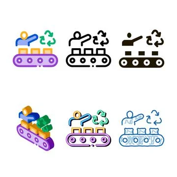 Environmental manual forms industry icon vector outline Stock Illustration