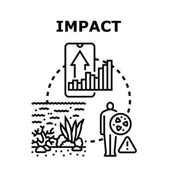Environmental negative impact on human and nature Stock Illustration
