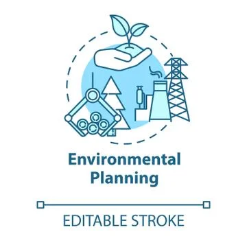 Environmental planning concept icon. Building construction. Urban infrastructure Ilustración de archivo