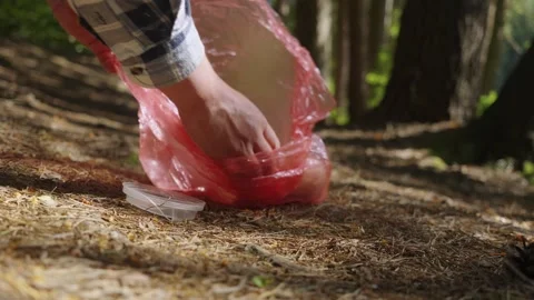 Environmental Pollution And Waste Management Concept, Plastic Bag Vidéo 335762269
