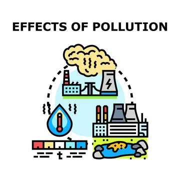 Environmental pollution causing global warming and climate change Stock Illustration