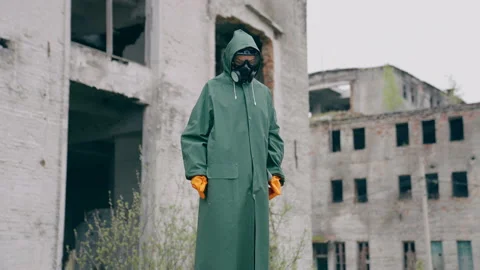 Environmental pollution, ecological disaster, nuclear war, post apocalypse  Video stock 157647451