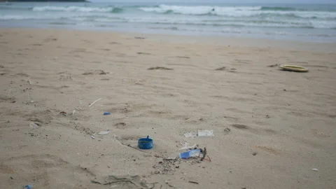 Environmental pollution. Ecological problem. Garbages, plastic, and wastes on Stock Footage 132800024