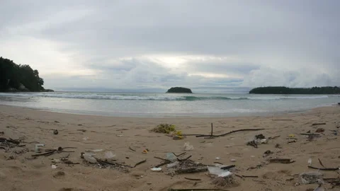 Environmental pollution. Ecological problem. Garbages, plastic, and wastes on Stock Footage 132800679