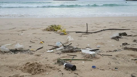 Environmental pollution. Ecological problem. Garbages, plastic, and wastes on Stock Footage 132801028