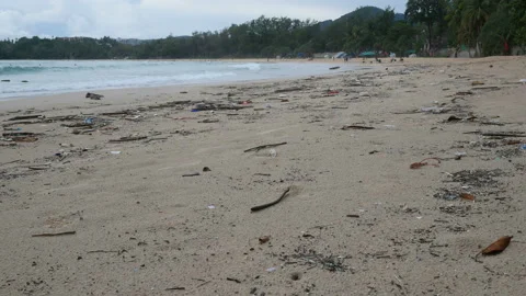 Environmental pollution. Ecological problem. Garbages, plastic, and wastes on Stock Footage 132802439