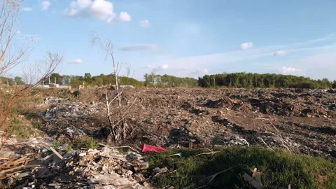 Environmental pollution. Ecological problem. In the vicinity of the food and Stock Footage 108035962