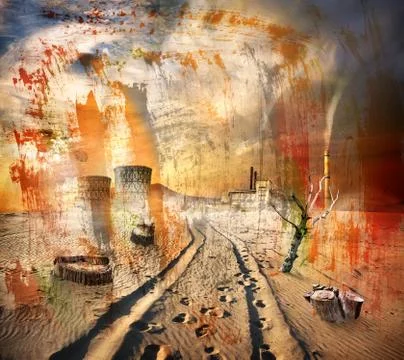 Environmental pollution texture Illustrazione stock