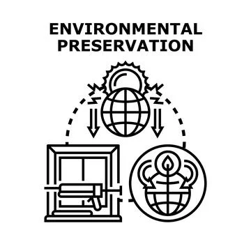 Environmental preservation vector concept protecting ecology Stock Illustration