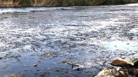 ''Environmental problem plastic garbage pollution and water environment" Stock Footage 81747117