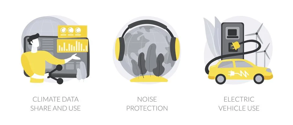 Environmental problems abstract concept vector illustrations. Stock Illustration